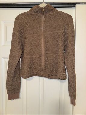 Cotton On Cozy Zip-Up Sherpa Jacket in Brown